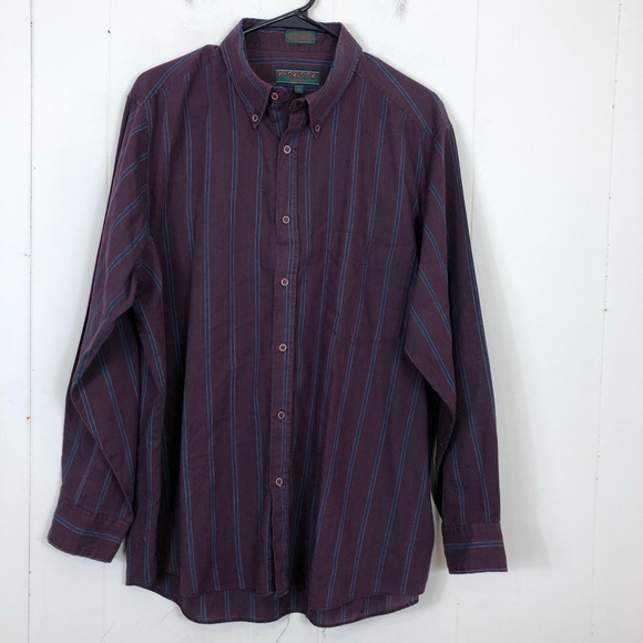 Vintage Single Stitch Striped Button Down Sz XL - Picture 2 of 10